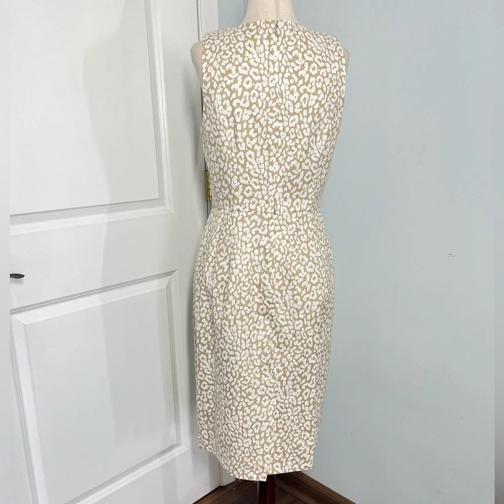J.Crew Factory 100% cotton animal print midi dress size 6 - Picture 4 of 7